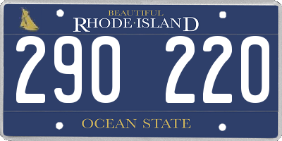 RI license plate 290220