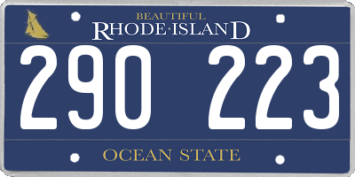 RI license plate 290223
