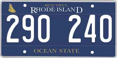 RI license plate 290240