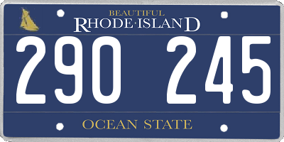 RI license plate 290245