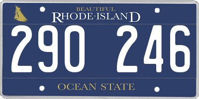 RI license plate 290246