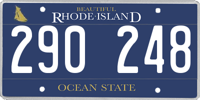 RI license plate 290248