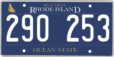 RI license plate 290253