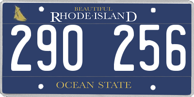 RI license plate 290256