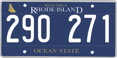 RI license plate 290271