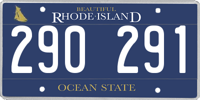 RI license plate 290291