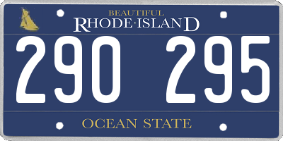 RI license plate 290295