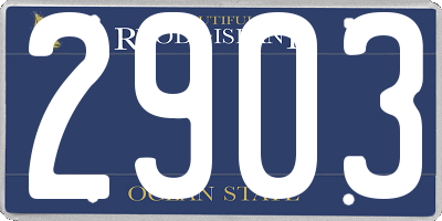 RI license plate 2903