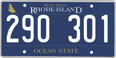 RI license plate 290301