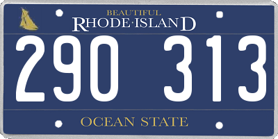 RI license plate 290313