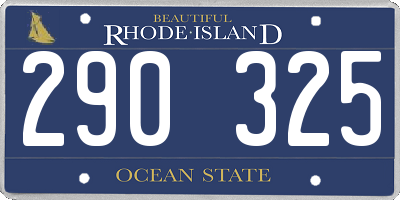 RI license plate 290325