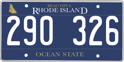 RI license plate 290326