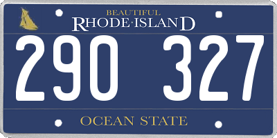 RI license plate 290327