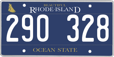 RI license plate 290328