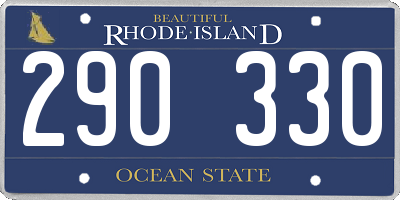 RI license plate 290330