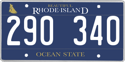 RI license plate 290340