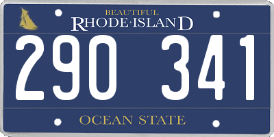 RI license plate 290341