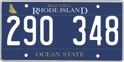 RI license plate 290348