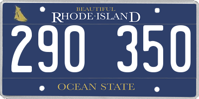 RI license plate 290350