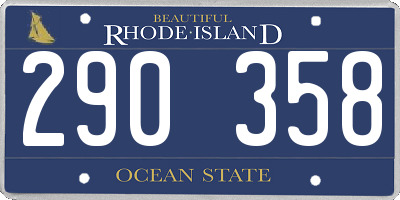 RI license plate 290358