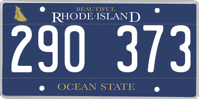 RI license plate 290373