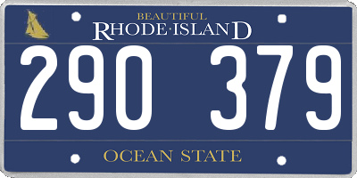 RI license plate 290379