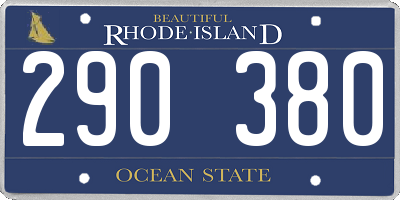 RI license plate 290380