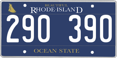 RI license plate 290390