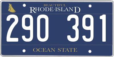 RI license plate 290391