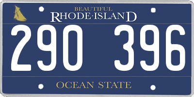 RI license plate 290396