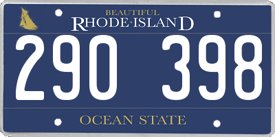 RI license plate 290398