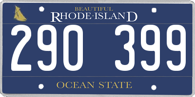 RI license plate 290399