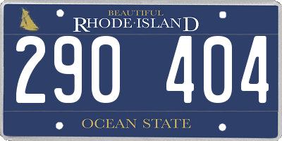 RI license plate 290404