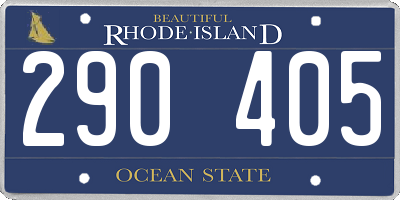 RI license plate 290405
