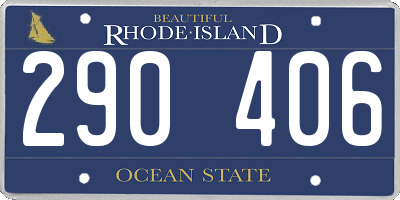RI license plate 290406