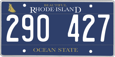 RI license plate 290427