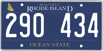RI license plate 290434