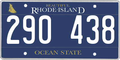 RI license plate 290438