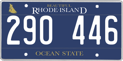 RI license plate 290446