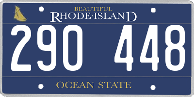 RI license plate 290448