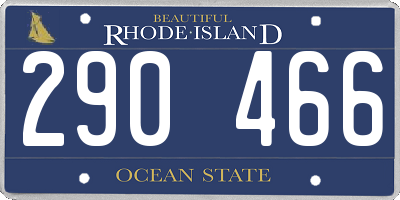 RI license plate 290466