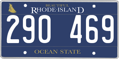 RI license plate 290469