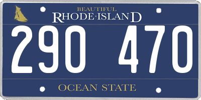 RI license plate 290470