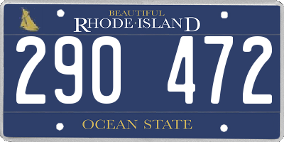 RI license plate 290472