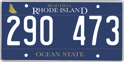 RI license plate 290473