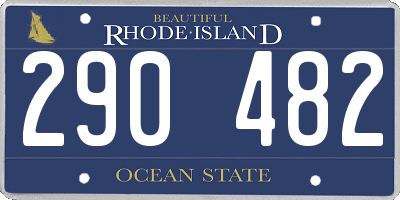 RI license plate 290482
