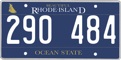 RI license plate 290484