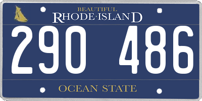 RI license plate 290486