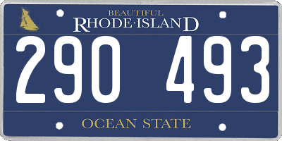 RI license plate 290493