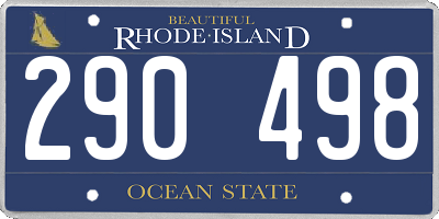 RI license plate 290498